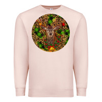 Pale Pink Christmas Reindeer Premium Sweatshirt - RanaPortraitStore