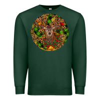 Sports Green Christmas Reindeer Premium Sweatshirt - RanaPortraitStore