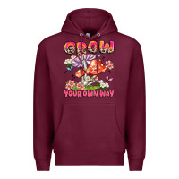 Burgundy grow your own way Premium Hoodie - JahusDesignShop