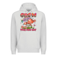 Dove Grey grow your own way Premium Hoodie - JahusDesignShop
