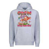 Heather Grey grow your own way Premium Hoodie - JahusDesignShop
