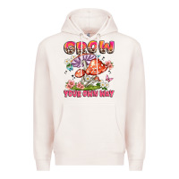 Pale Pink grow your own way Premium Hoodie - JahusDesignShop