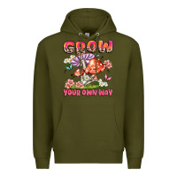 Army Green grow your own way Premium Hoodie - JahusDesignShop