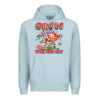 Blue Mist grow your own way Premium Hoodie - JahusDesignShop
