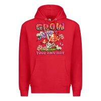 Red grow your own way Premium Hoodie - JahusDesignShop