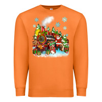 Carrot christmas santa and friends train Premium Sweatshirt - Zillion Design Studio