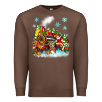 Chestnut christmas santa and friends train Premium Sweatshirt - Zillion Design Studio