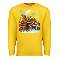 Lemon christmas santa and friends train Premium Sweatshirt - Zillion Design Studio