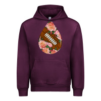 Mauve Wine american football and western roses teardrop Urban Hoodie - BundleAndBundleShop
