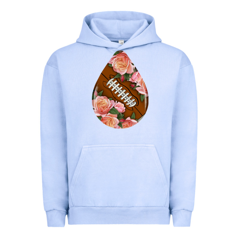 American Football And Western Roses Teardrop Urban Hoodie by BundleAndBundleShop | Teevron