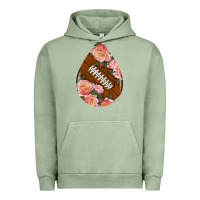 Pigment Oil Green american football and western roses teardrop Urban Hoodie - BundleAndBundleShop