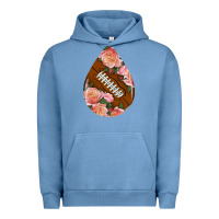 Pigment Pebble Blue american football and western roses teardrop Urban Hoodie - BundleAndBundleShop