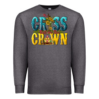 Charcoal Heather the cross before the crown Premium Sweatshirt - texasbilliewilder