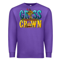 Purple the cross before the crown Premium Sweatshirt - texasbilliewilder
