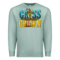 Seafoam the cross before the crown Premium Sweatshirt - texasbilliewilder