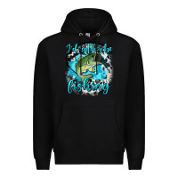 Black i d rather be fishing Premium Hoodie - AdoDesignShop