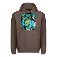 Coffee i d rather be fishing Premium Hoodie - AdoDesignShop