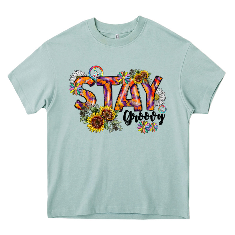 Stay Groovy Heavy Core Tee by CowhideDigitalArt | Teevron