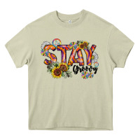 Mossy Stay Groovy Heavy Core Tee - CowhideDigitalArt