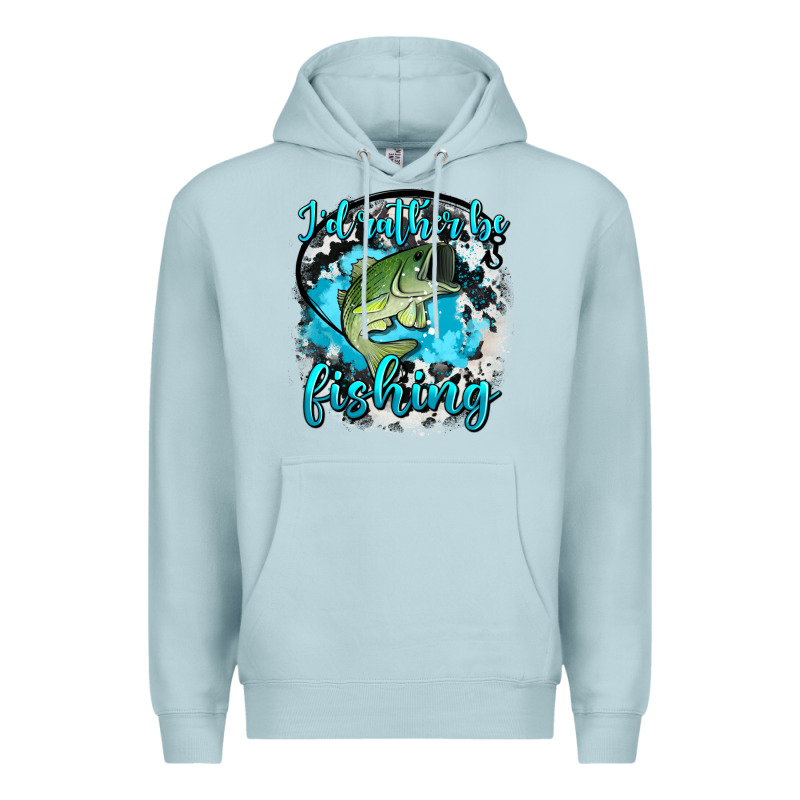 I D Rather Be Fishing Premium Hoodie by AdoDesignShop | Teevron