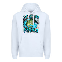 White i d rather be fishing Premium Hoodie - AdoDesignShop