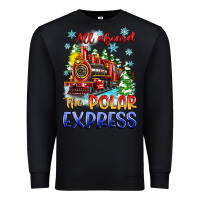 Black all aboard the polar express Premium Sweatshirt - Zillion Design Studio