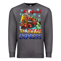 Charcoal Heather all aboard the polar express Premium Sweatshirt - Zillion Design Studio