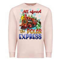 Pale Pink all aboard the polar express Premium Sweatshirt - Zillion Design Studio