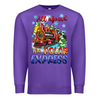 Purple all aboard the polar express Premium Sweatshirt - Zillion Design Studio