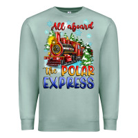Seafoam all aboard the polar express Premium Sweatshirt - Zillion Design Studio