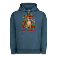 Pigment Midnight Navy Chihuahua feliz navidad Urban Hoodie - JahusDesignShop