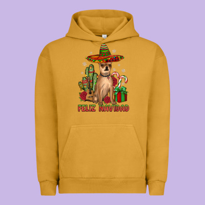 Chihuahua Feliz Navidad Urban Hoodie Designed By Jahusdesignshop