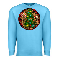 Ocean Blue Christmas Tree Premium Sweatshirt - RanaPortraitStore