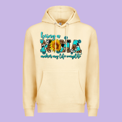 Being A Nana Makes My Life Complete Premium Hoodie Designed By Adodesignshop
