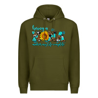 Army Green being a nana makes my life complete Premium Hoodie - AdoDesignShop