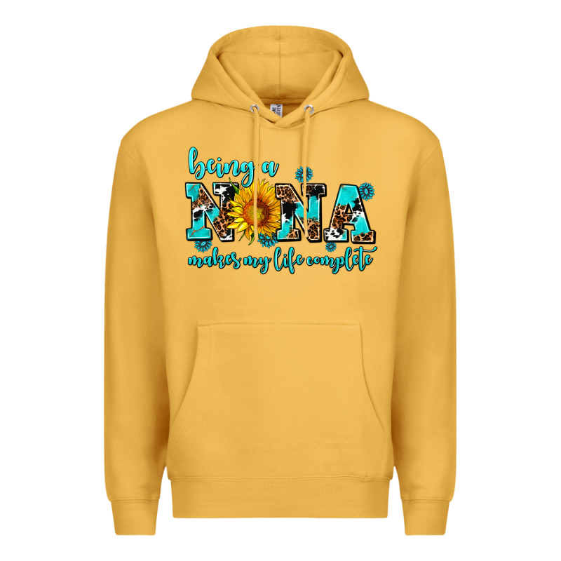 Being A Nana Makes My Life Complete Premium Hoodie by AdoDesignShop | Teevron
