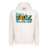 Pale Pink being a nana makes my life complete Premium Hoodie - AdoDesignShop