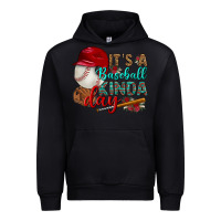 Black it's a baseball kinda day Urban Hoodie - BundleAndBundleShop