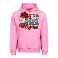 Fuchsia Pink it's a baseball kinda day Urban Hoodie - BundleAndBundleShop