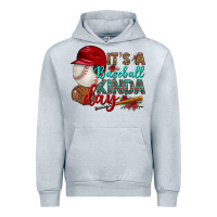 Heather Grey it's a baseball kinda day Urban Hoodie - BundleAndBundleShop