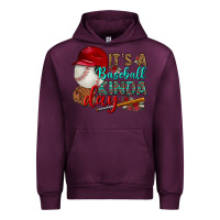 Mauve Wine it's a baseball kinda day Urban Hoodie - BundleAndBundleShop