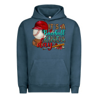 Pigment Midnight Navy it's a baseball kinda day Urban Hoodie - BundleAndBundleShop