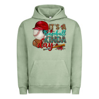 Pigment Oil Green it's a baseball kinda day Urban Hoodie - BundleAndBundleShop