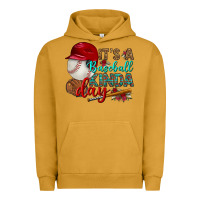 Pigment Peanut Butter it's a baseball kinda day Urban Hoodie - BundleAndBundleShop