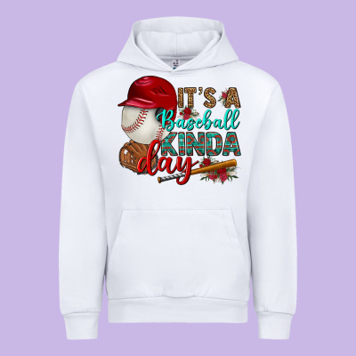 It's A Baseball Kinda Day Urban Hoodie Designed By Bundleandbundleshop