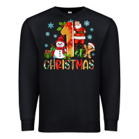 Black 1st christmas santa and snowman Premium Sweatshirt - Zillion Design Studio