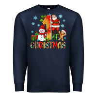 Navy 1st christmas santa and snowman Premium Sweatshirt - Zillion Design Studio