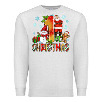 Oatmeal Heather 1st christmas santa and snowman Premium Sweatshirt - Zillion Design Studio