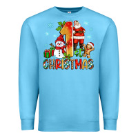 Ocean Blue 1st christmas santa and snowman Premium Sweatshirt - Zillion Design Studio