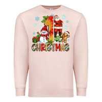 Pale Pink 1st christmas santa and snowman Premium Sweatshirt - Zillion Design Studio